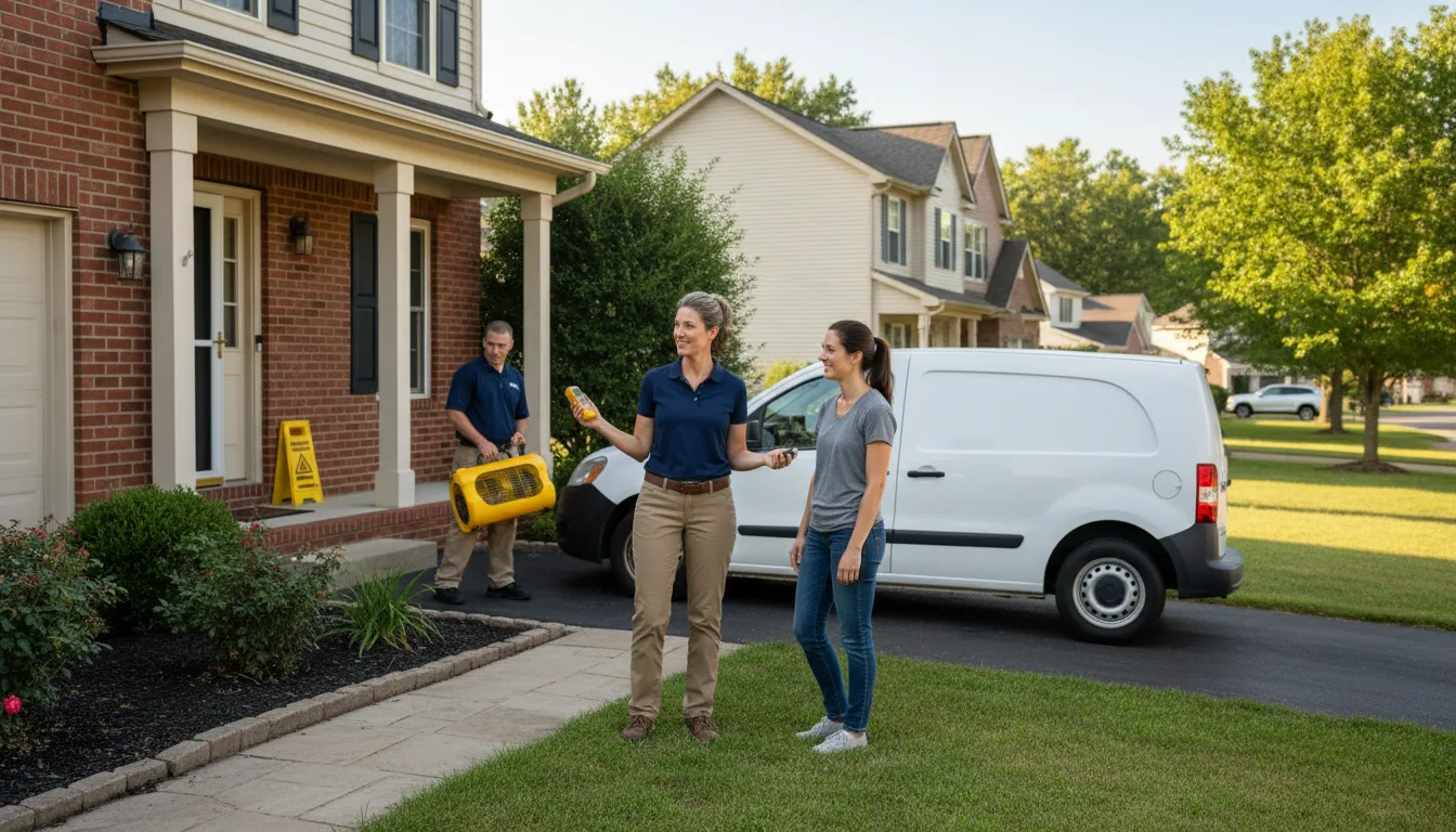 Residential water damage restoration in Bunkie, LA